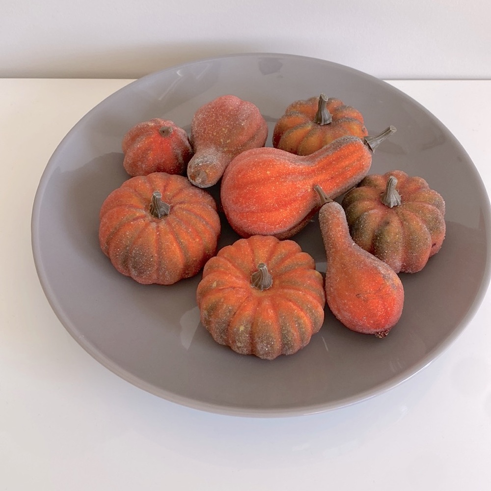 Set of 8 faux pumpkin and gourd decor for fall